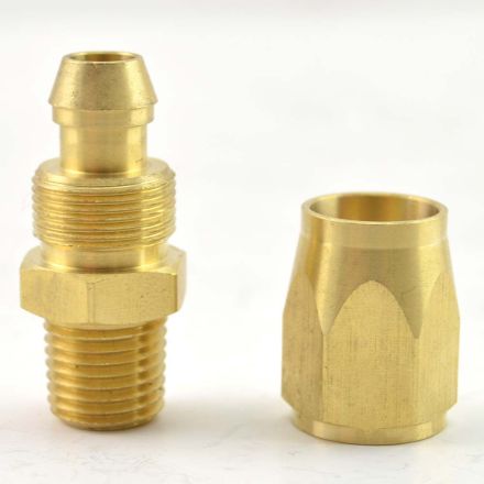 Interstate Pneumatics HRPZ55-01 5/16 Inch NPT Male Reusable Solid Fitting for 5/16 Inch Polyurethane Hose