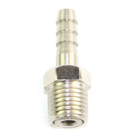 Interstate Pneumatics FMS144S 1/4 Inch MPT x 1/4 Inch Male Swivel Barb Connector - Steel