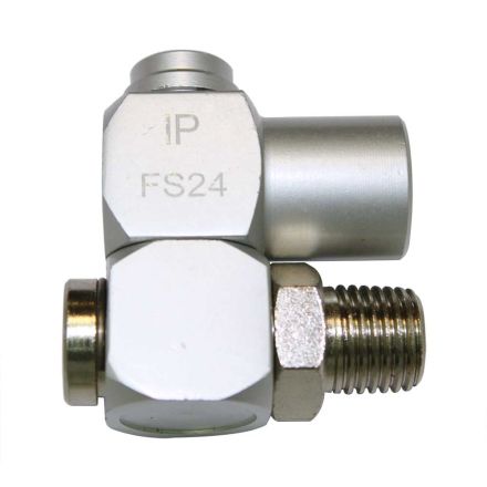Interstate Pneumatics FS24 1/4" FPT x 1/4" MPT Universal Swivel Fitting
